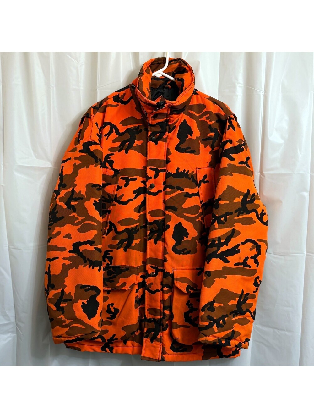 Winchester Men's Camoflauge Camo Hunting Field Jacket Coat Large L Orange